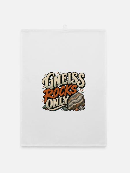 Gneiss Rocks Only - Organic Geschirrtuch - Weiß - Vorne