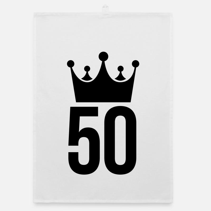 50 jahr abraham Organic Geschirrtuch