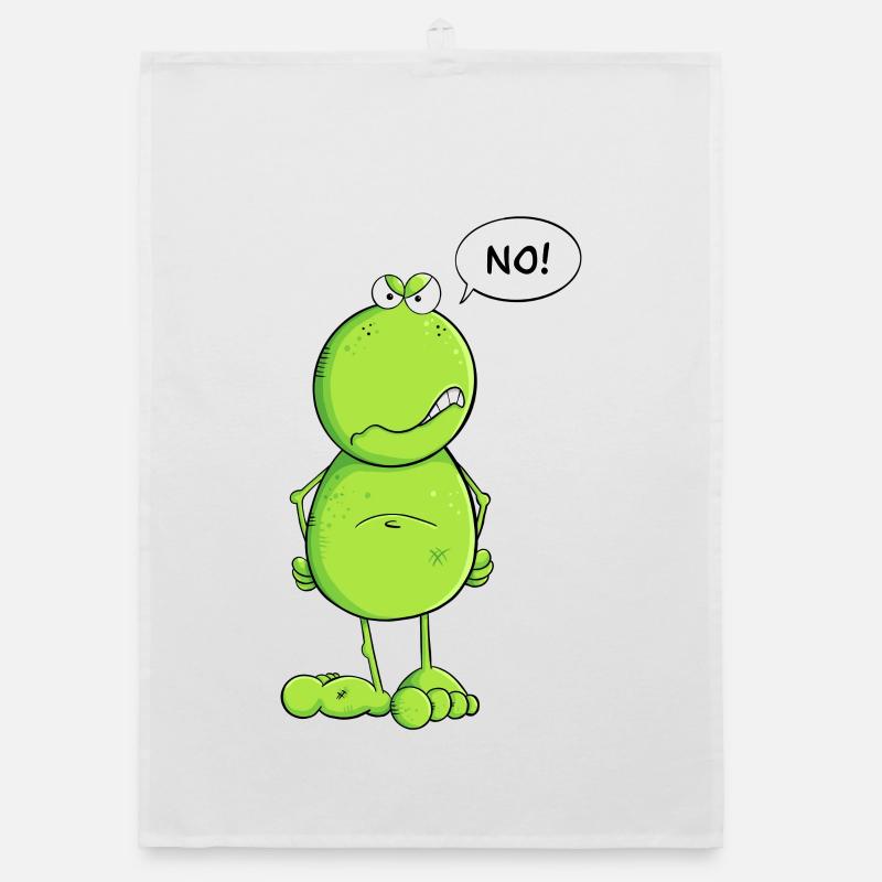 Drôle No Frog I No Nö Déclaration Torchon bio