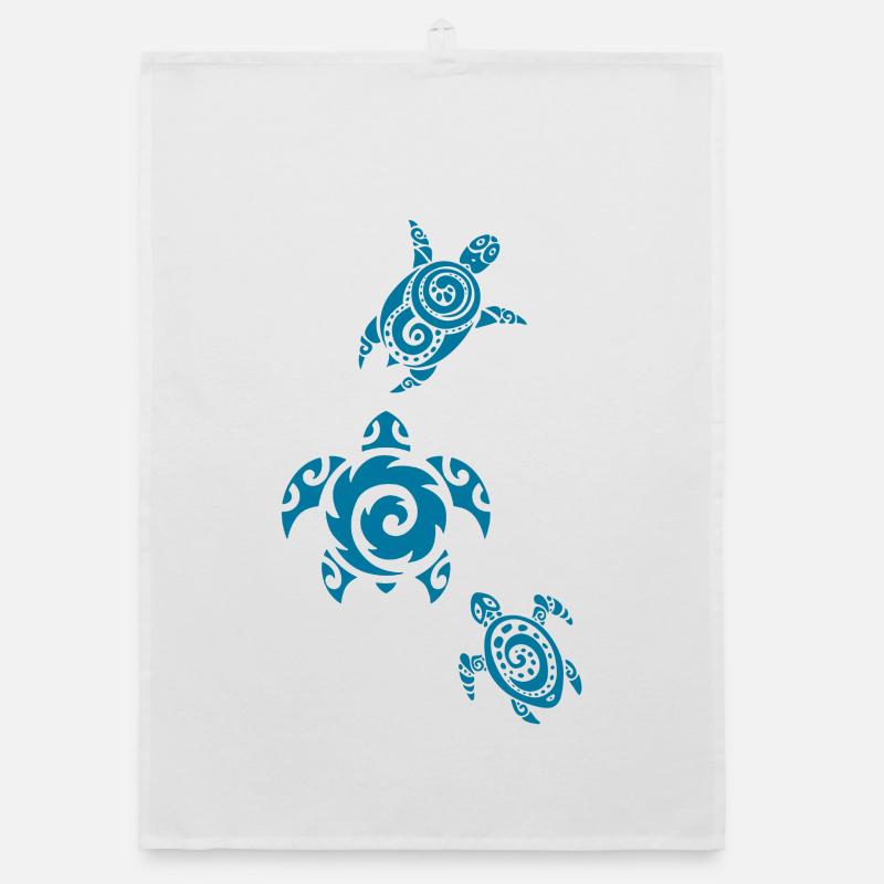 Three Sea Turtles Organic dish towel