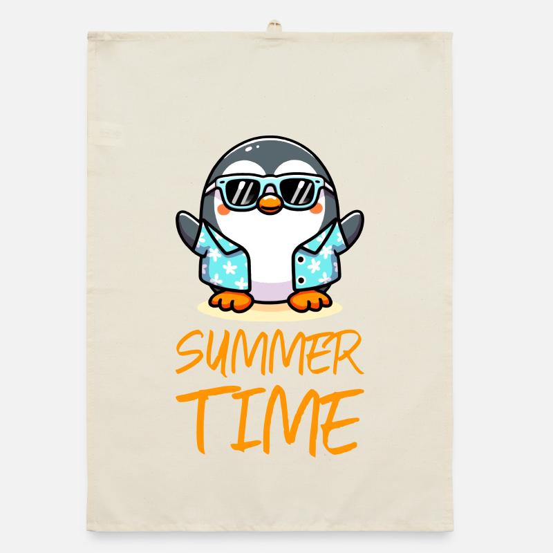 Pinguin Sommerzeit Organic Geschirrtuch