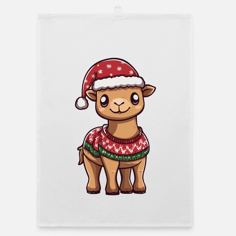 Kamel Weihnachten Organic Geschirrtuch
