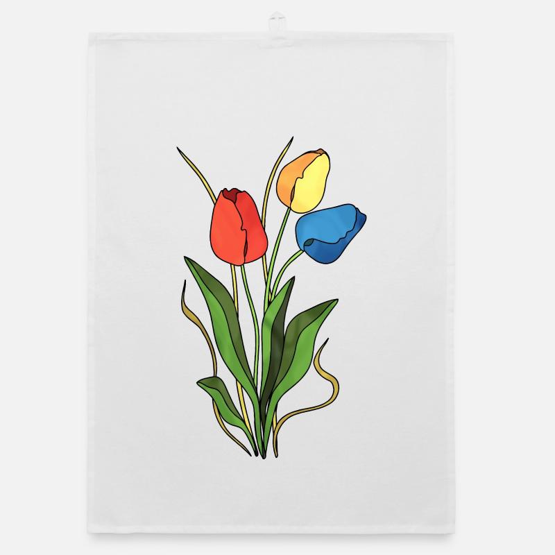 Blumen Organic Geschirrtuch