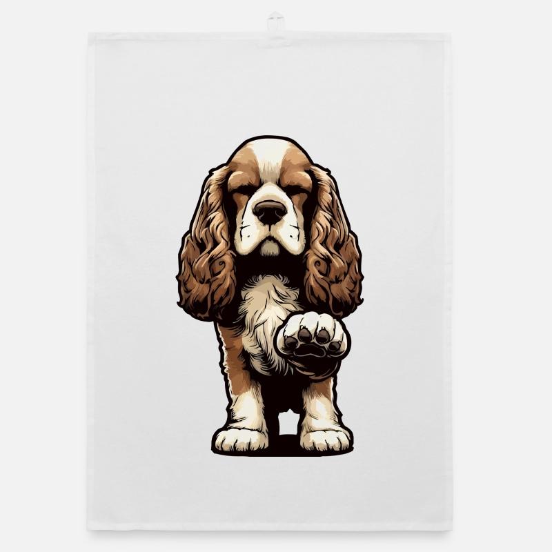 Cocker Spaniel Cockerhund Cocker Spaniel Besitzer Organic Geschirrtuch