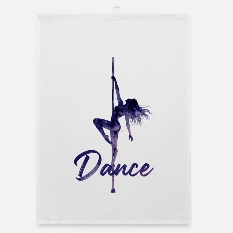 Pole Dance Silhouette – Elegant Pole Art Organic dish towel