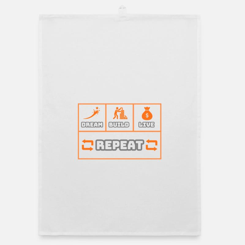 Dream Build Live Repeat Organic dish towel