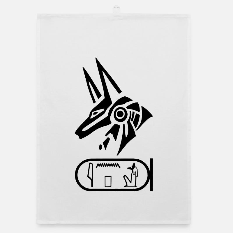 God Anubis (black) Organic dish towel