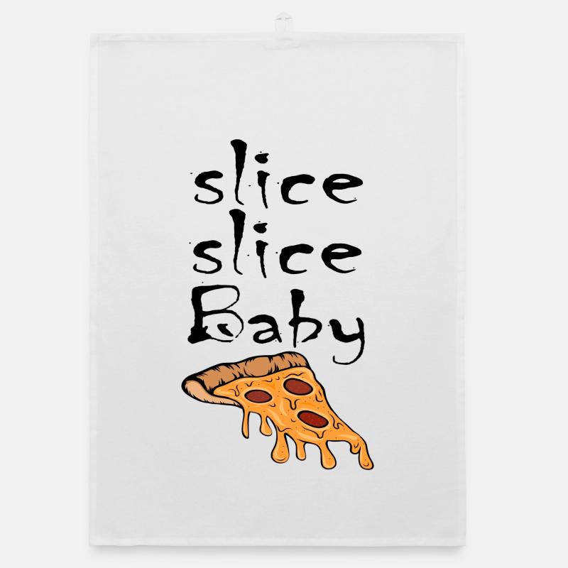 Slice Slice Baby Pizza Slice Organic dish towel