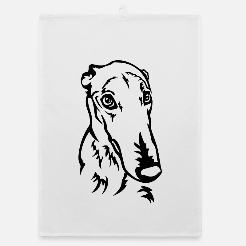 Greyhound Head Organic dish towel