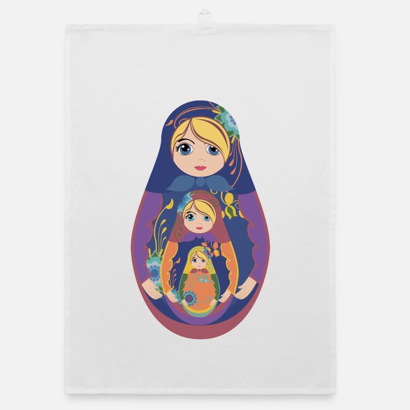 Traditionelle Matroschka  Organic Geschirrtuch