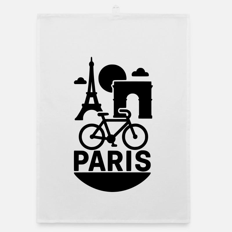 Paris silhouette Organic dish towel