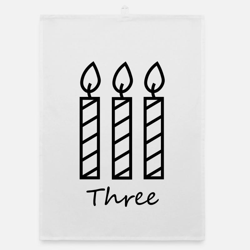 Trois bougies Torchon bio