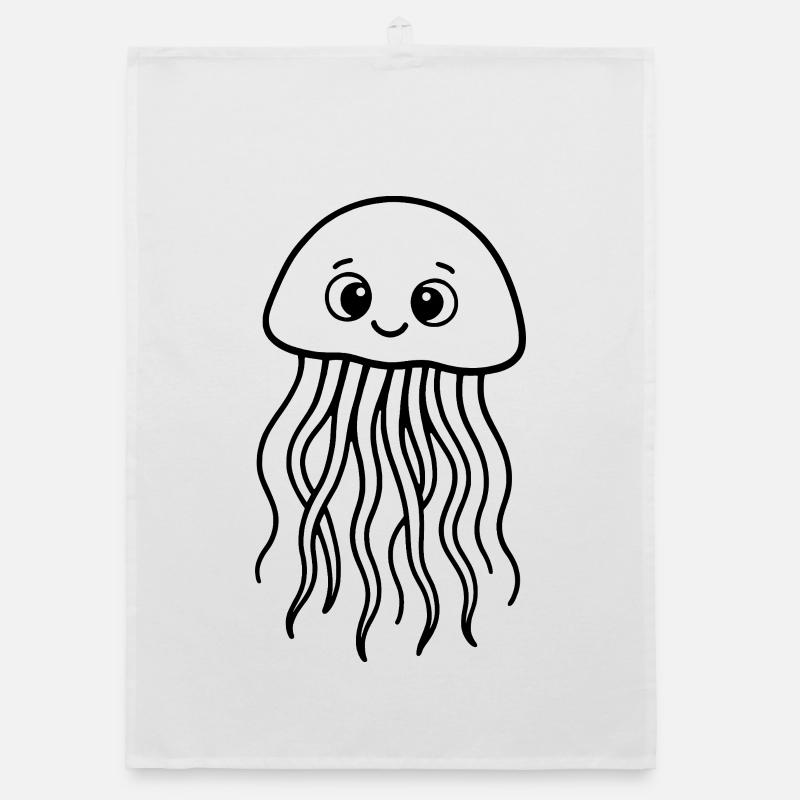 Méduse, Taureau de mer mignon Torchon bio