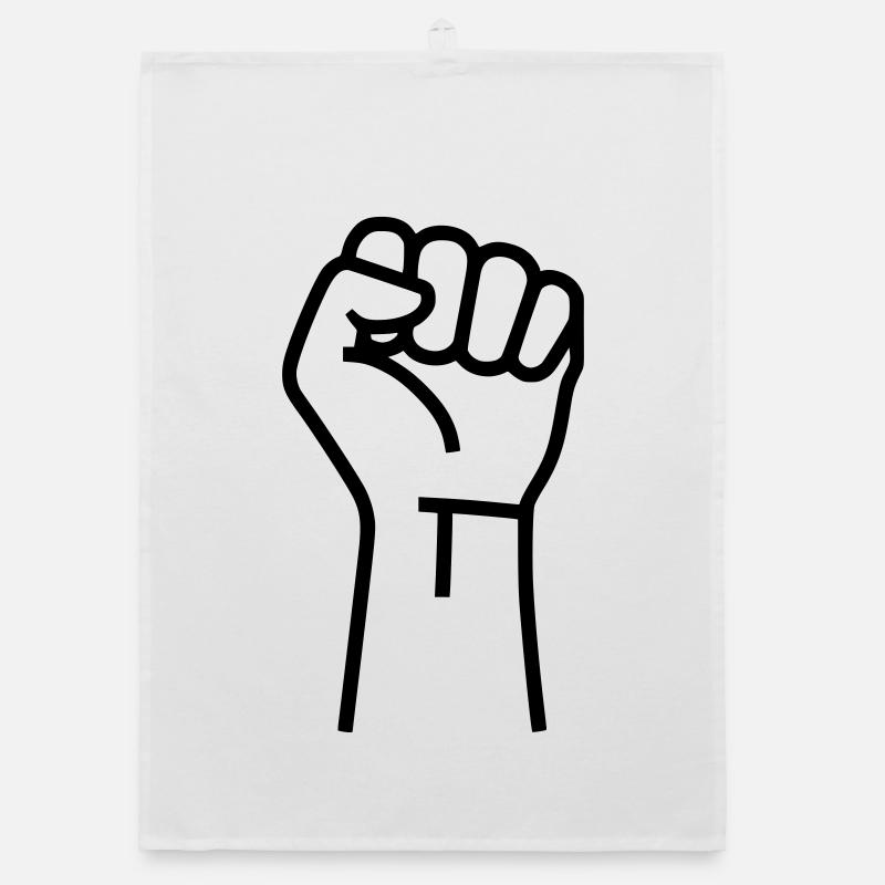 Faust Widerstand Protest Outline Organic Geschirrtuch
