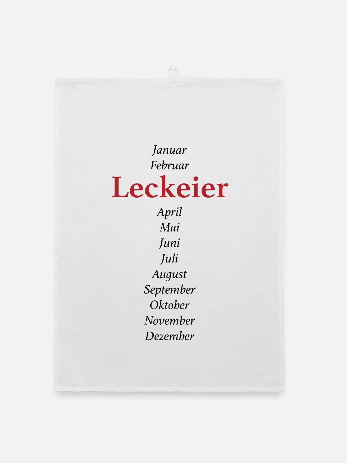 Leck Eier - Organic Geschirrtuch - Weiß - Vorne