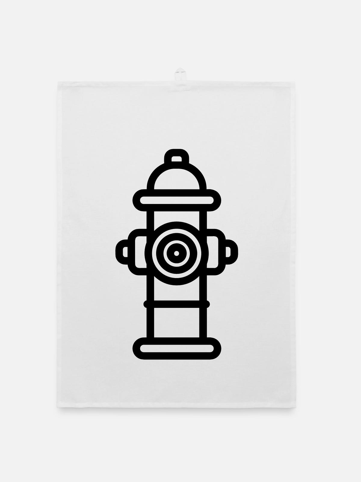 Hydrant - Organic Geschirrtuch - Weiß - Vorne