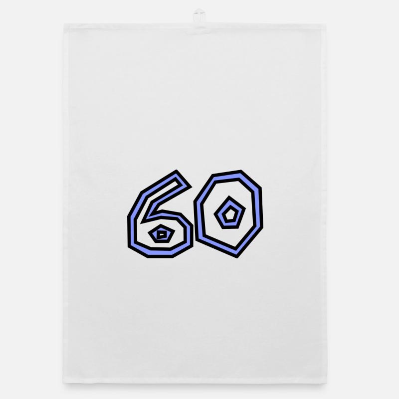 60. 60 ANS. 60e ANNIVERSAIRE. ANNIVERSAIRE 60 ANS. Torchon bio