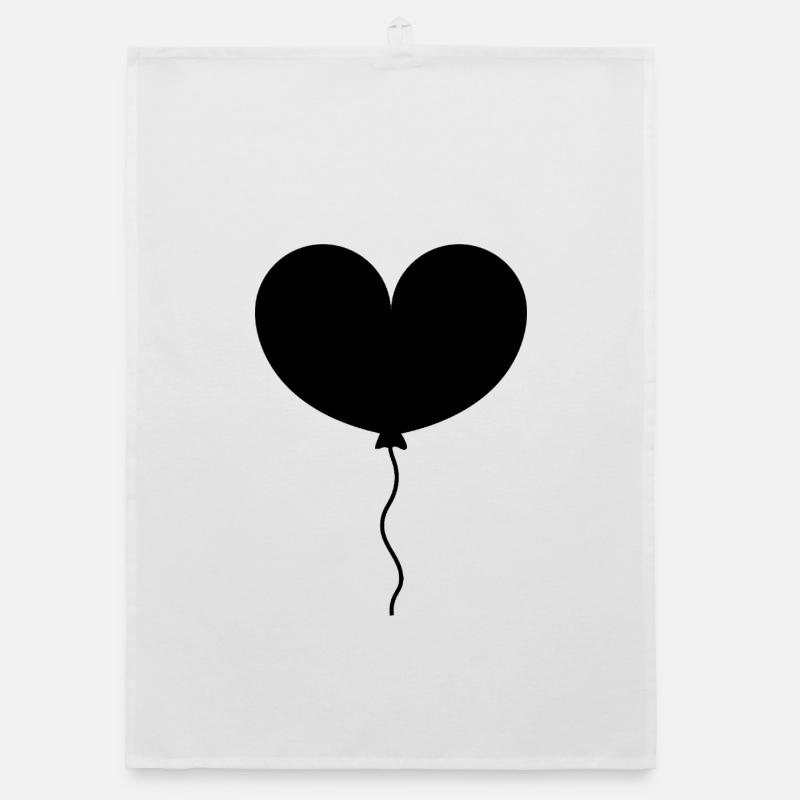 Heart balloon Organic dish towel