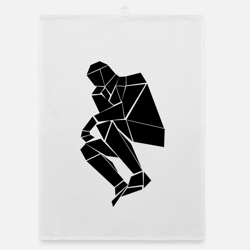 The thinker of triangles and squares Organic dish towel