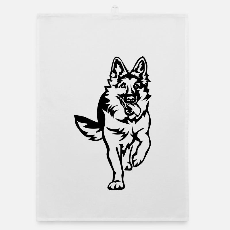 Deutscher Schäferhund Organic Geschirrtuch