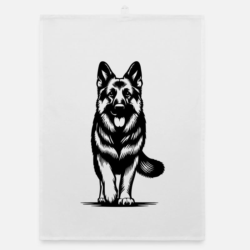 German Shepherd Organic dish towel