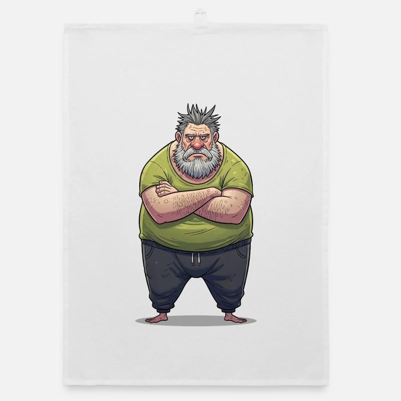 Dessin animé géant grognonneux Torchon bio