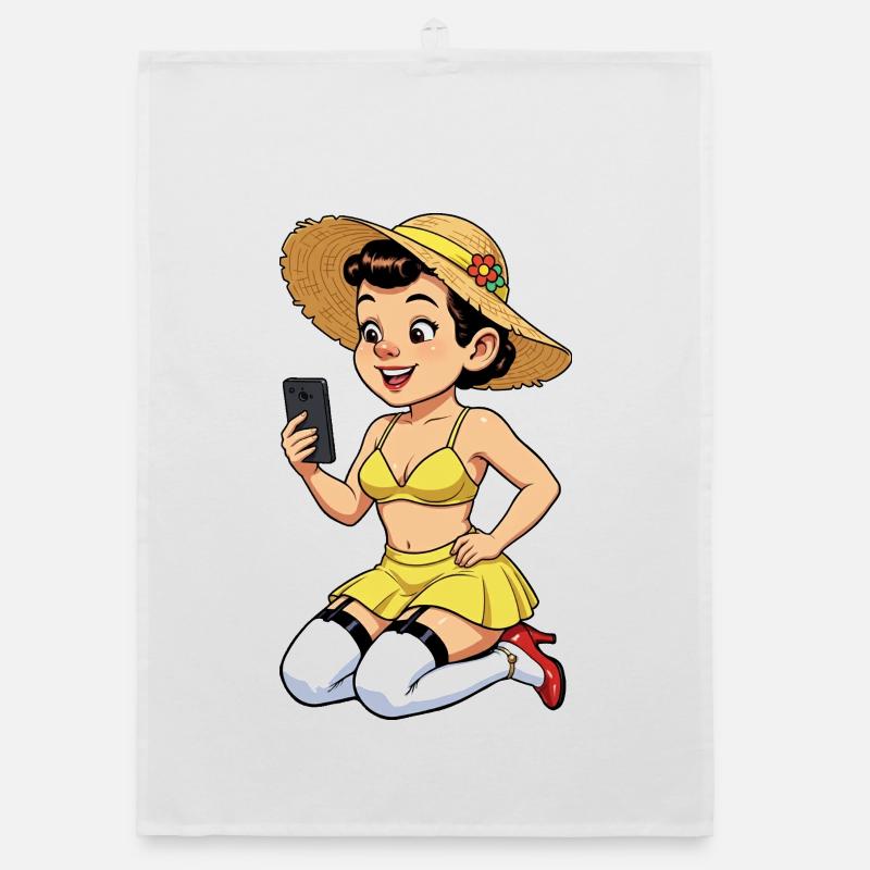 Cheerful influencer Organic dish towel