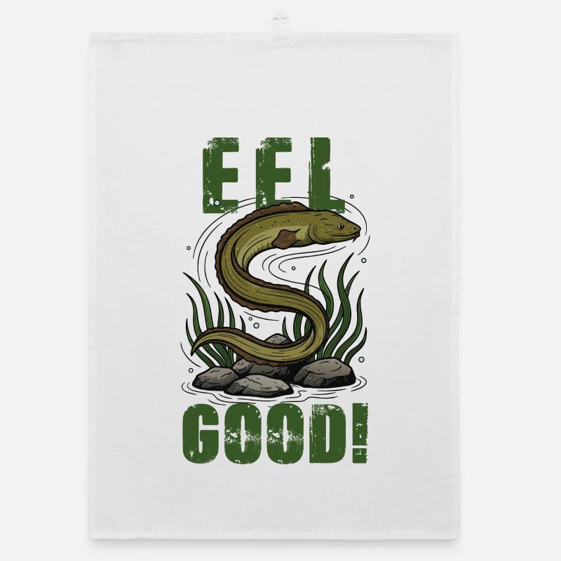 Vintage Eel Eel Good Humor Organic dish towel