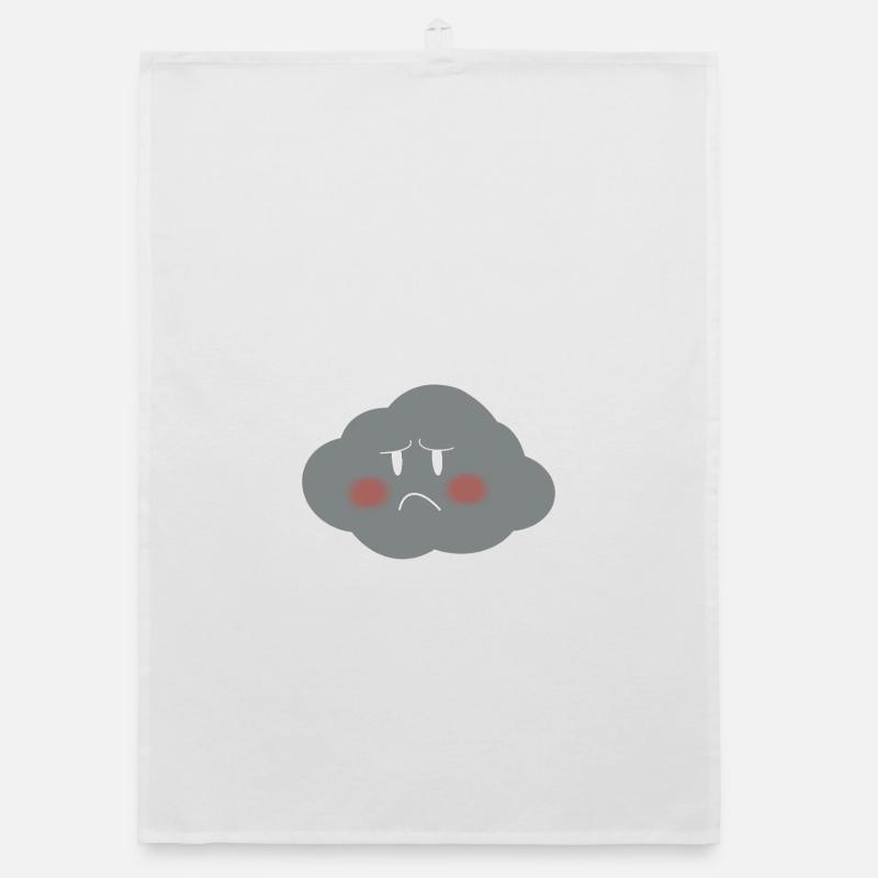 Nuage mélancolique graphique Torchon bio