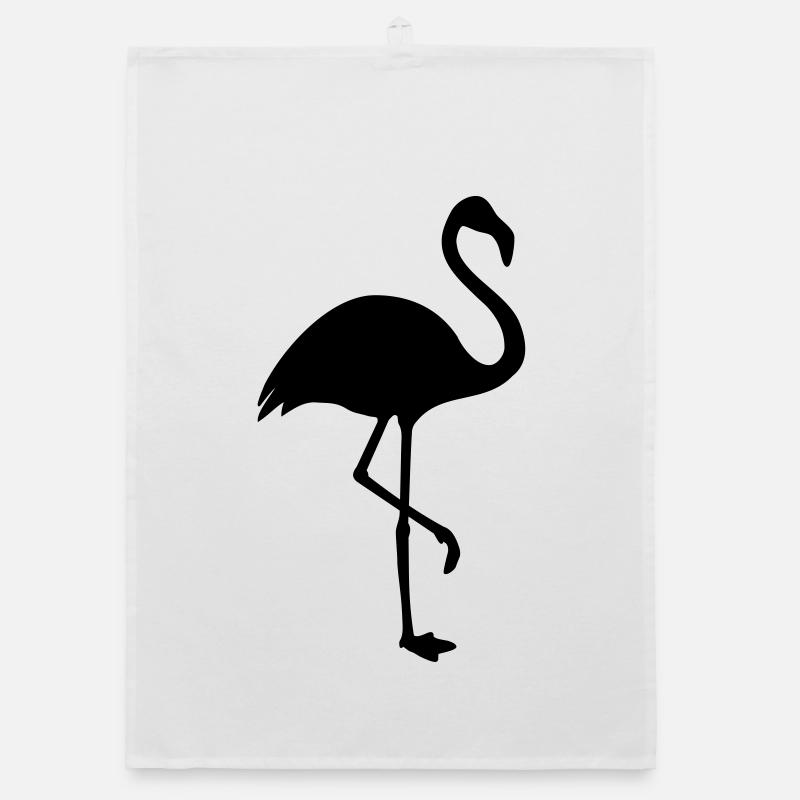 Flamingo silhouette trend Organic dish towel