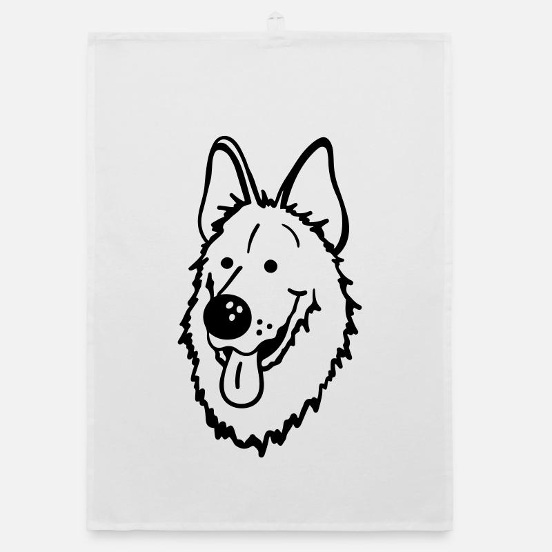 German Shepherd Organic dish towel