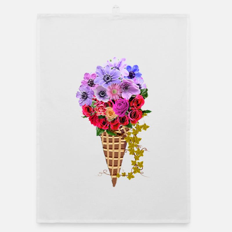 Blumen Eistüte Bouquet Organic dish towel