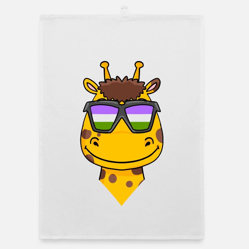 Genderqueer Giraffe Organic Geschirrtuch