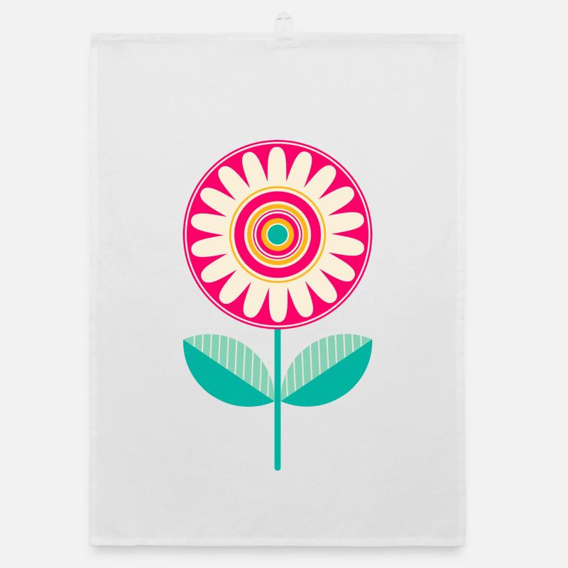 Süße bunte Blume Organic Geschirrtuch