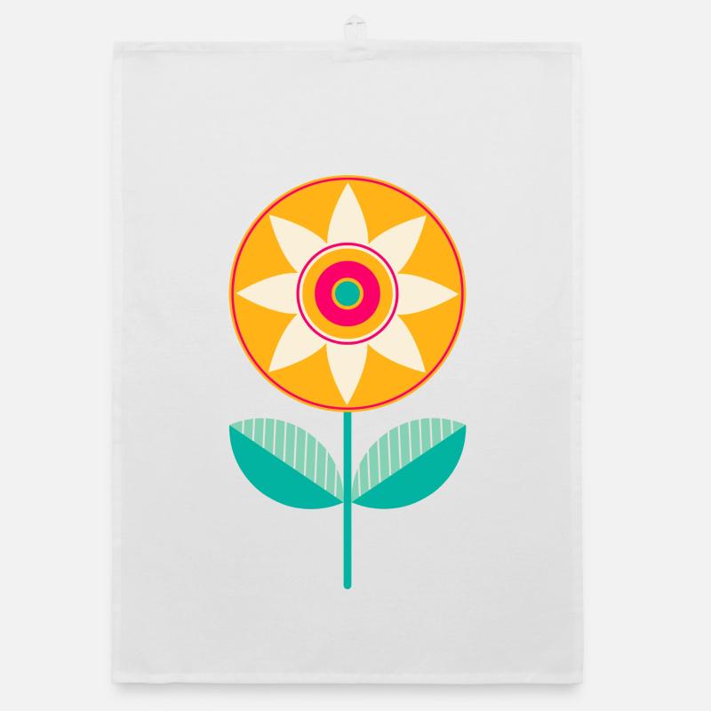 Süße bunte Blume Organic Geschirrtuch