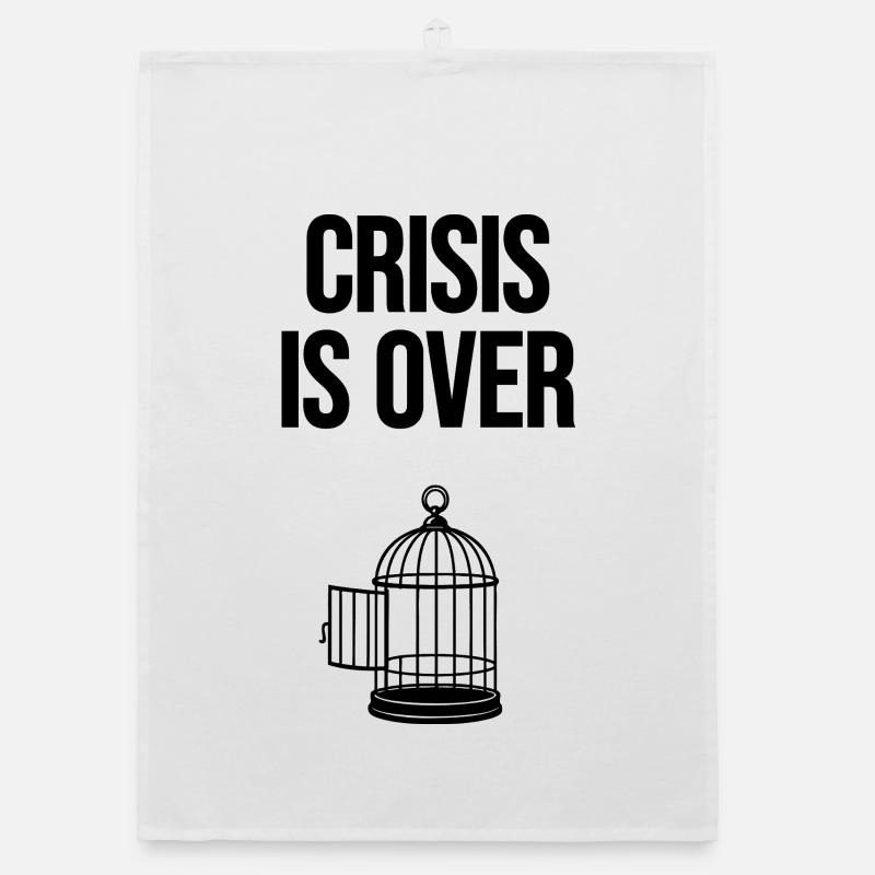 Crisis is over Organic Geschirrtuch