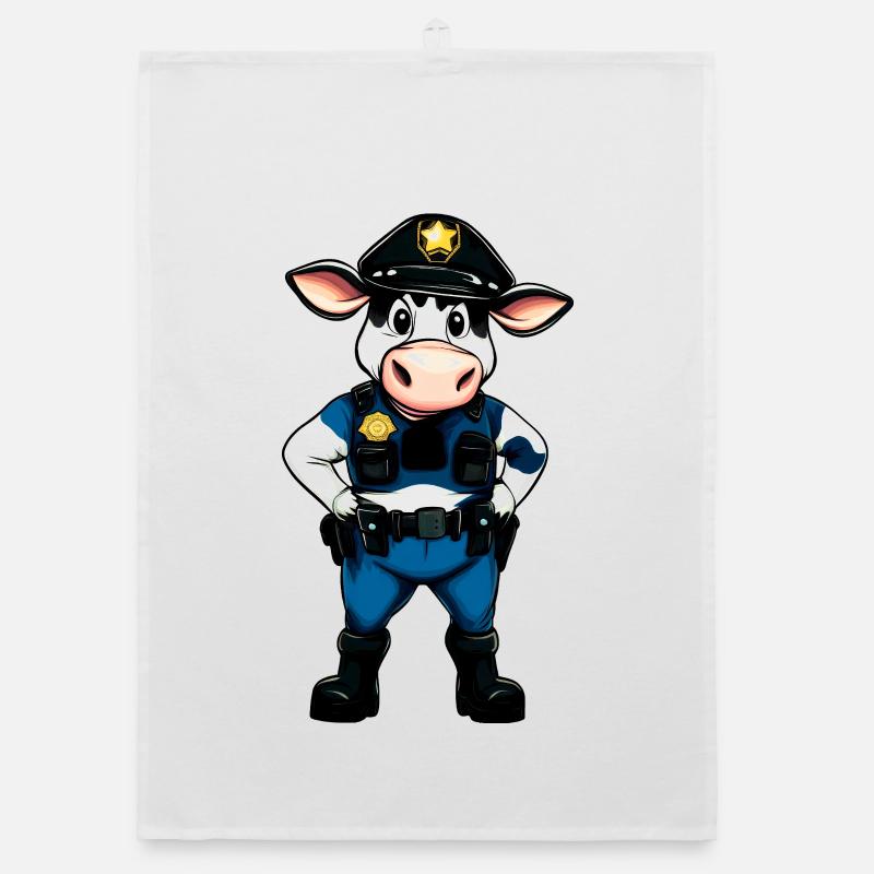 Kühe Polizei Organic Geschirrtuch