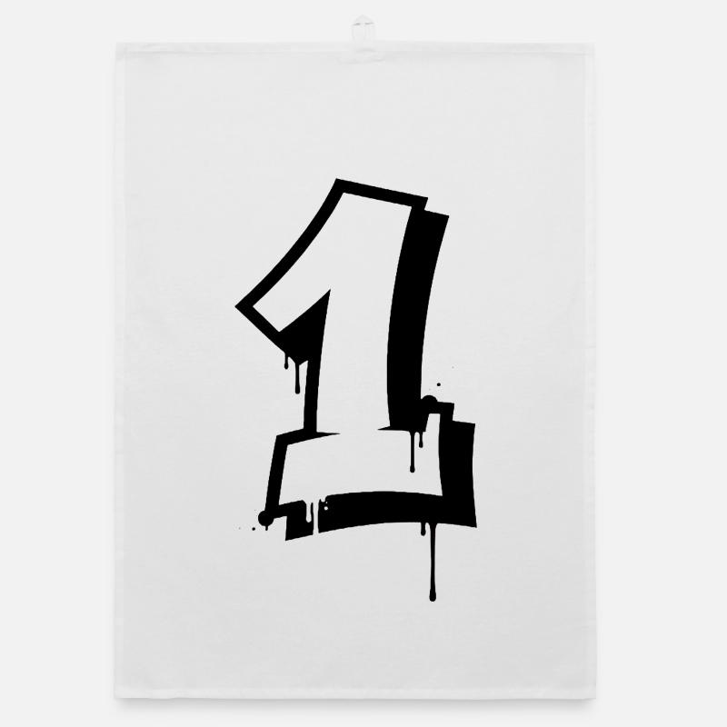 Graffiti urbain numéro 1 Design Torchon bio