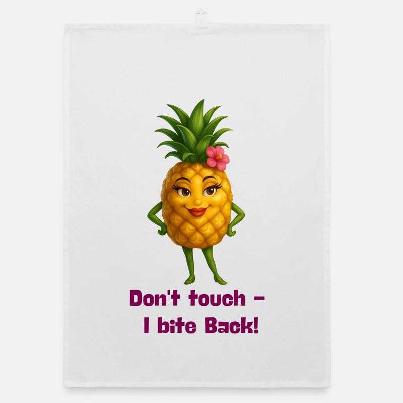 Ne touche pas à l’ananas Torchon bio