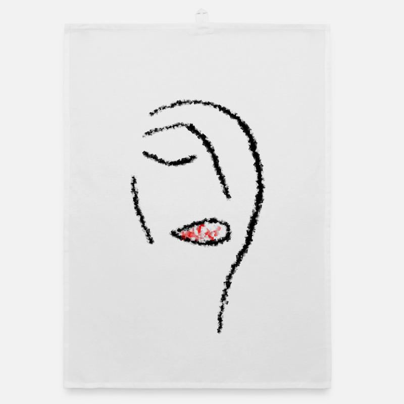 Red Flame Dust Organic dish towel