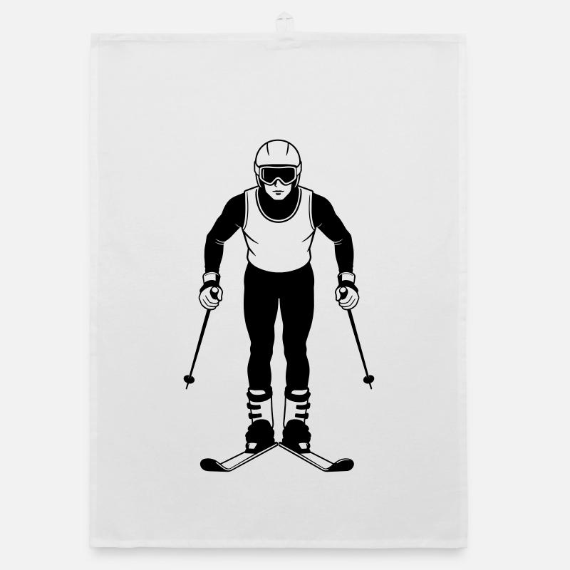 Skiing Organic dish towel