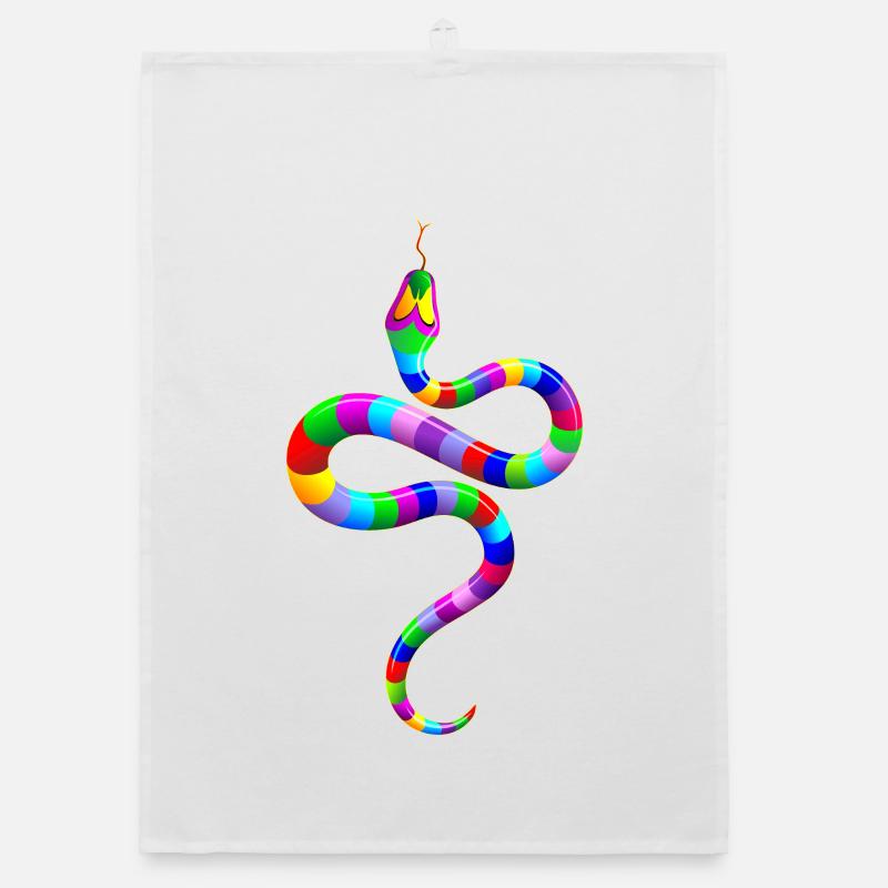 Prismatic Serpent Dream Organic dish towel