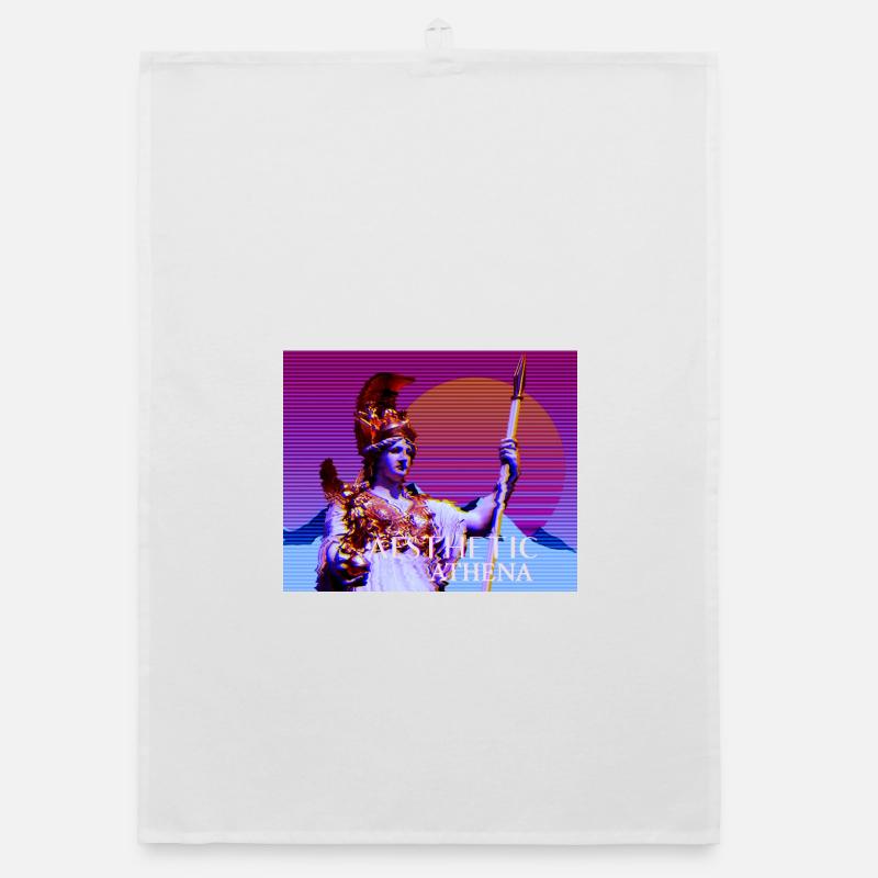 Abstract stylized goddess Athena Organic dish towel