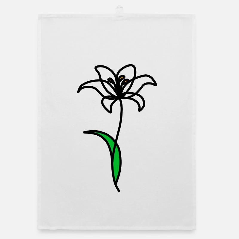 Minimalist Lily Organic dish towel