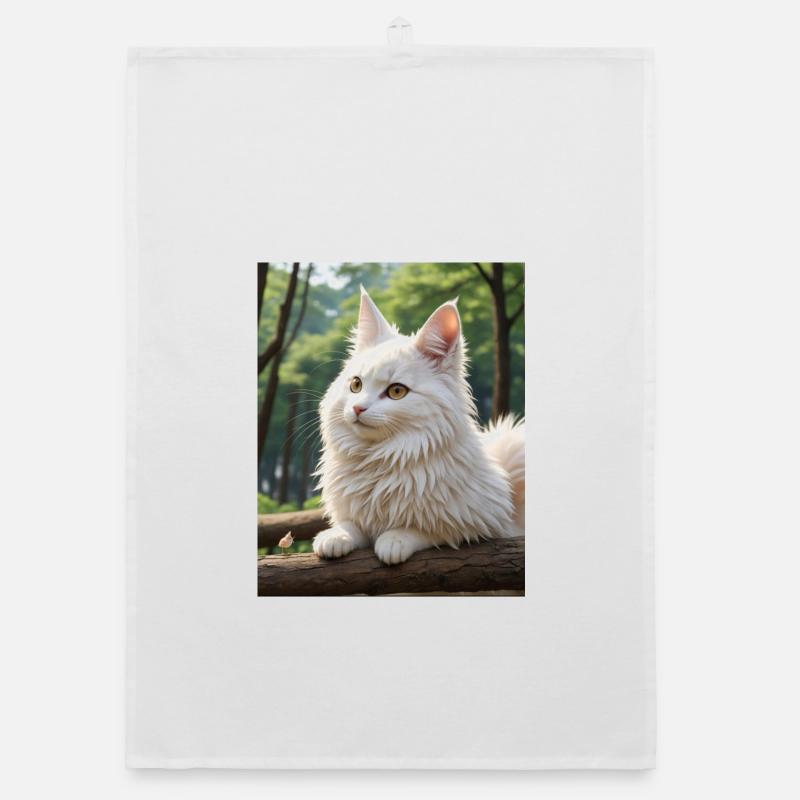 Cute Cat Organic dish towel