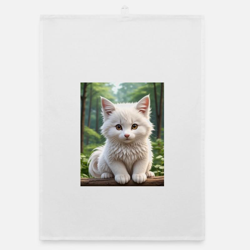 Cute Cat Organic dish towel