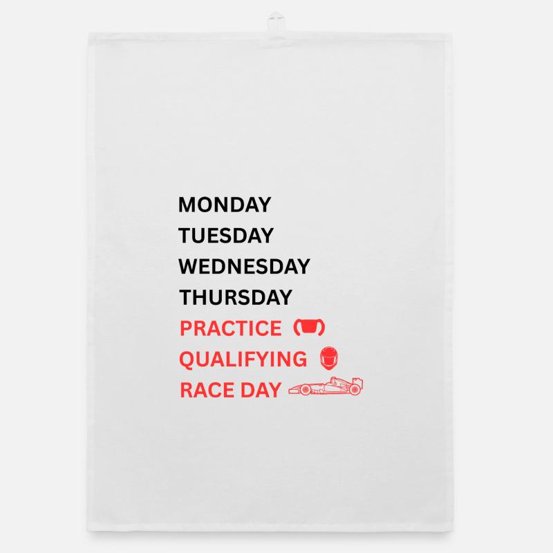 Rennpraxis Qualifying Race Day Organic Geschirrtuch