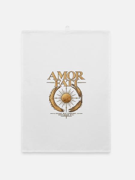 Amor Fati Sonnenstern - Organic Geschirrtuch - Weiß