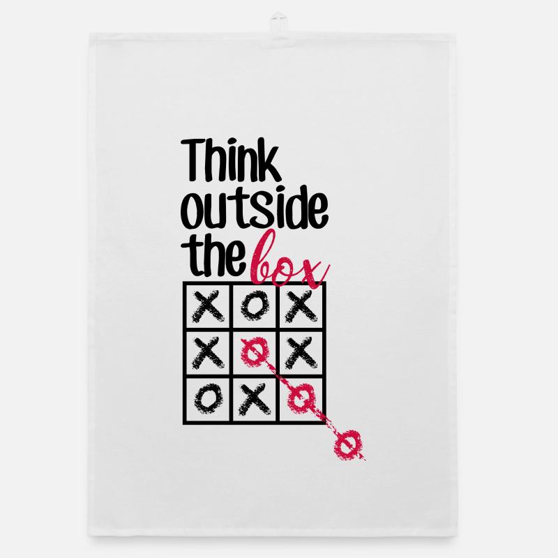 Pink Box Chain Script Organic dish towel