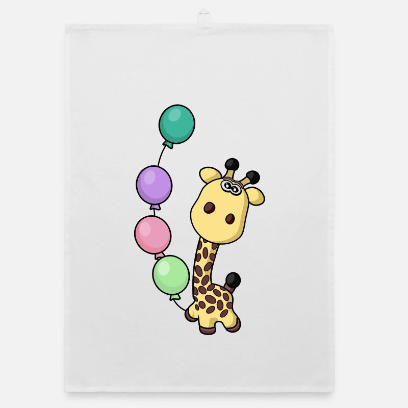 happy birth party - birth giraffe Organic dish towel